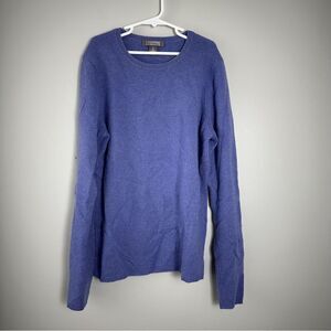 Charter Club Cashmere Crewneck Pullover Sweater Purple Small Cozy Warm Longsleev